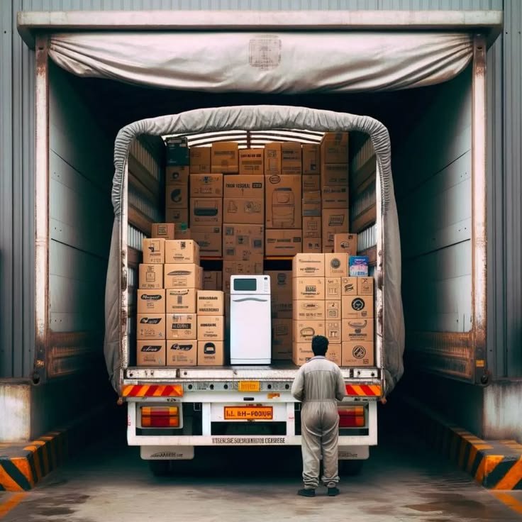 Truck at warehouse